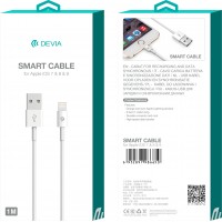  USB kabelis Devia Smart Lightning 2.0m white 